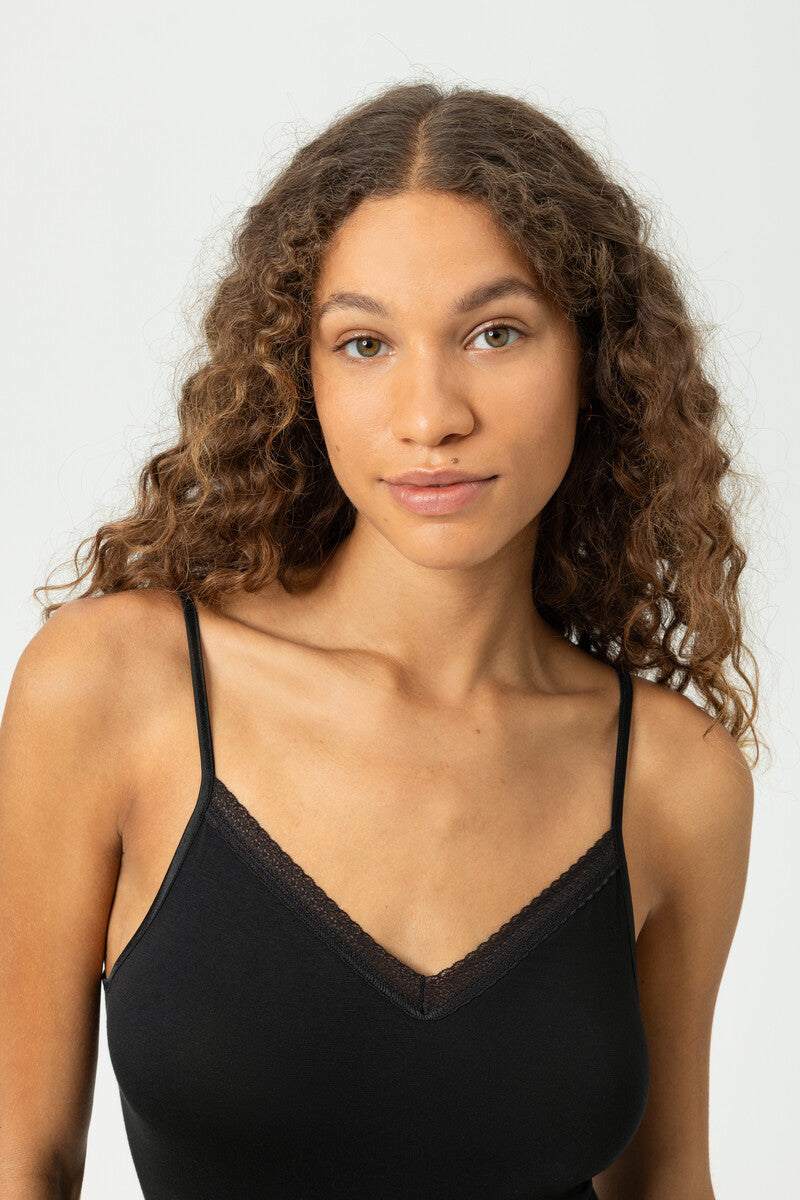 Mey Modal Lace Spaghetti Top