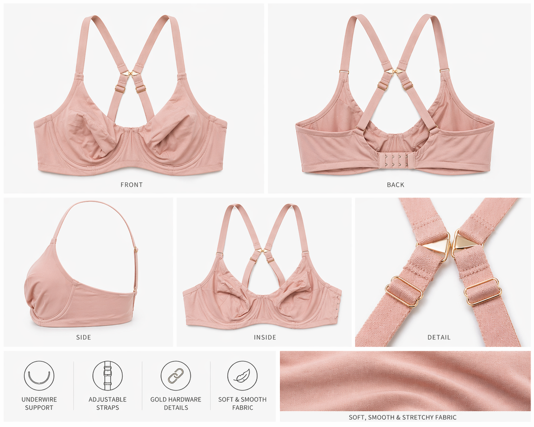 ☁️FOS-B20 Lightweight Microfiber Comfort Bra