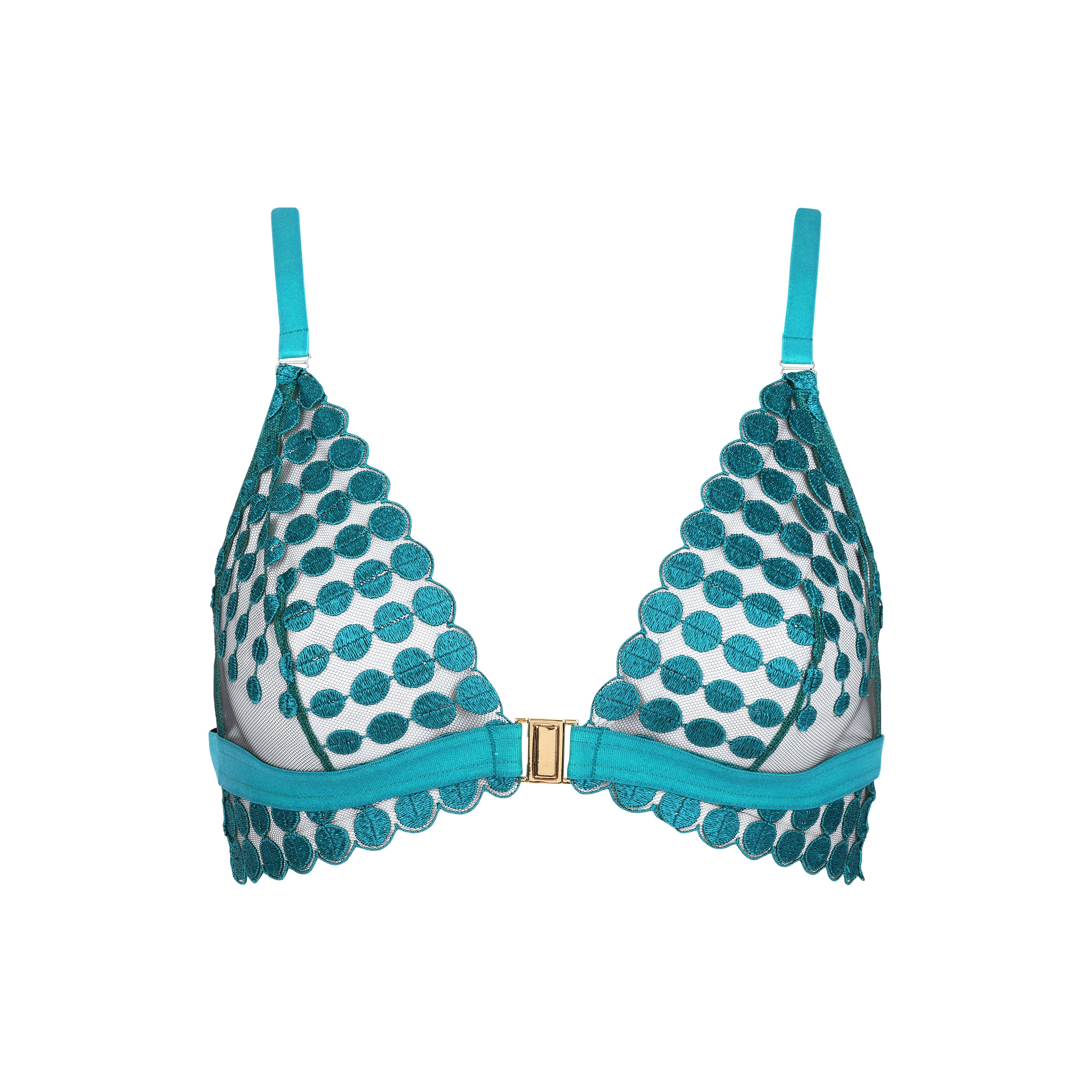 Huit Deco Dots Bralette - Turquoise – Addiction Nouvelle Lingerie