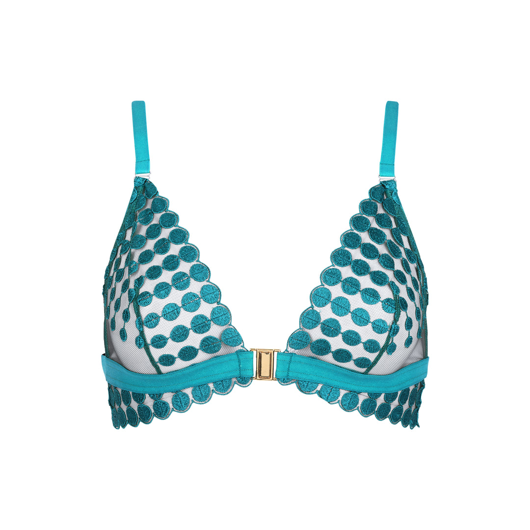 Huit Deco Dots Bralette - Turquoise