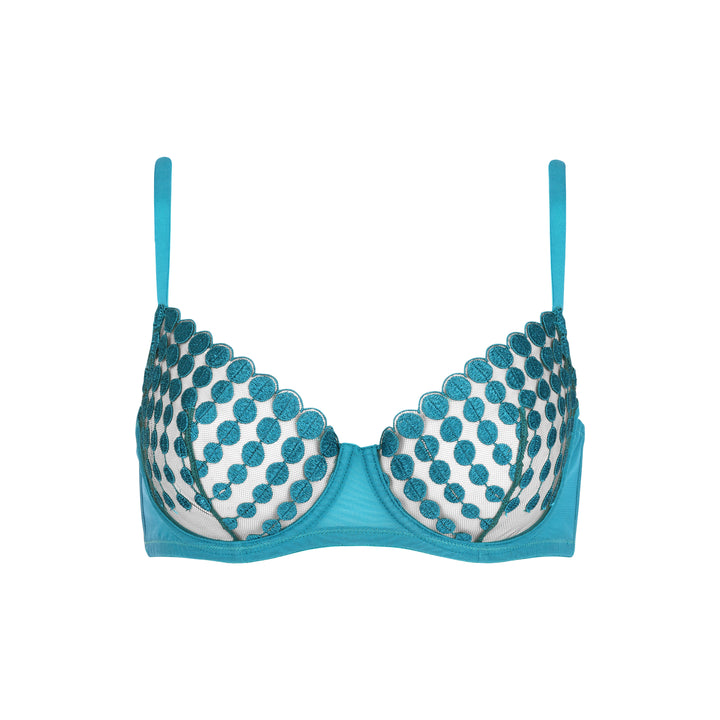 Huit Deco Dots Balconette - Turquoise