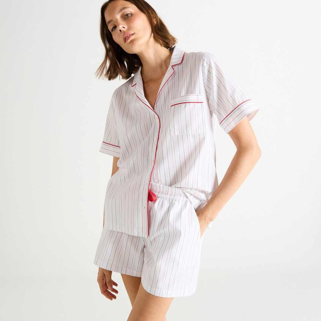 Laurence Tavernier Essentiel Raye Short Sleeve Pajama - Multi