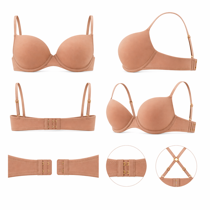 ☁️ Lightweight Microfiber Spacer Bra - Blush