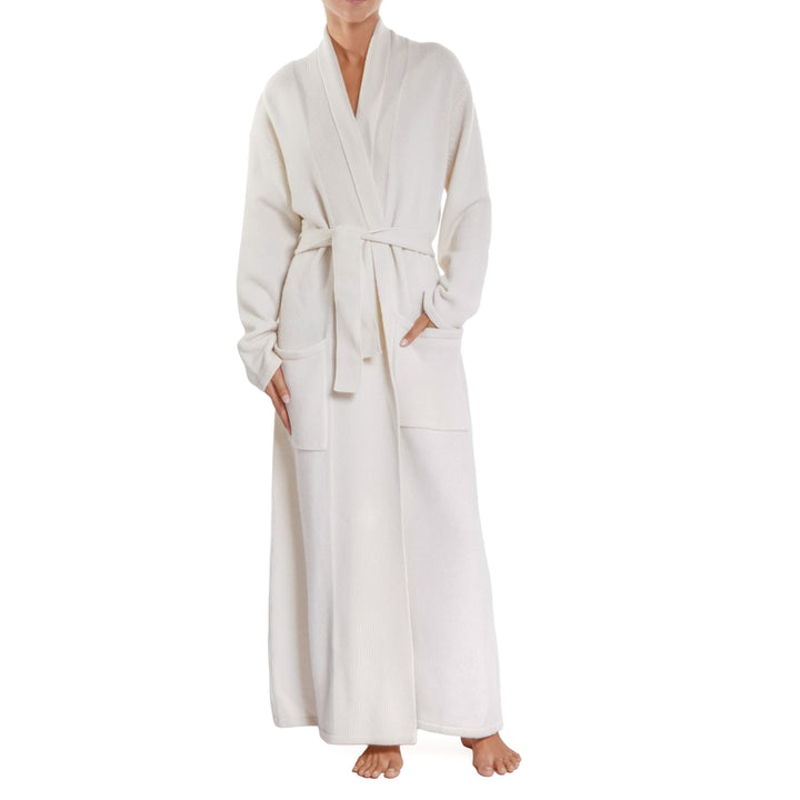 Arlotta Cashmere Long Robe - Ivory