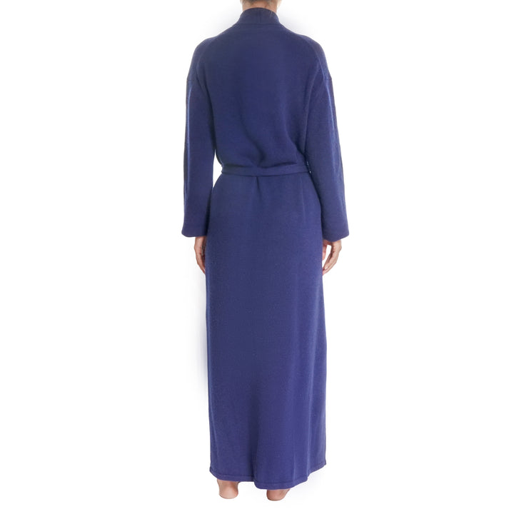 Arlotta Cashmere Long Robe - Navy
