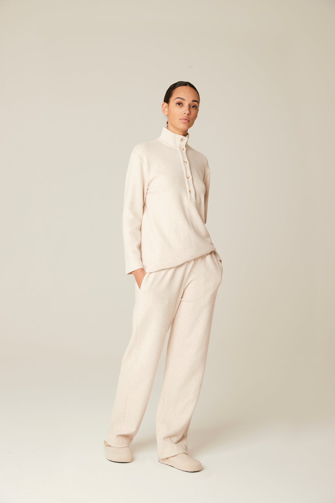 Pluto Bea Knitted Loungewear Set - Beige