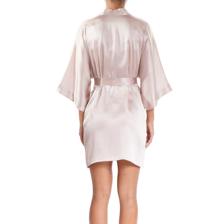Samantha Chang Short SIlk Kimono - Pink Sand