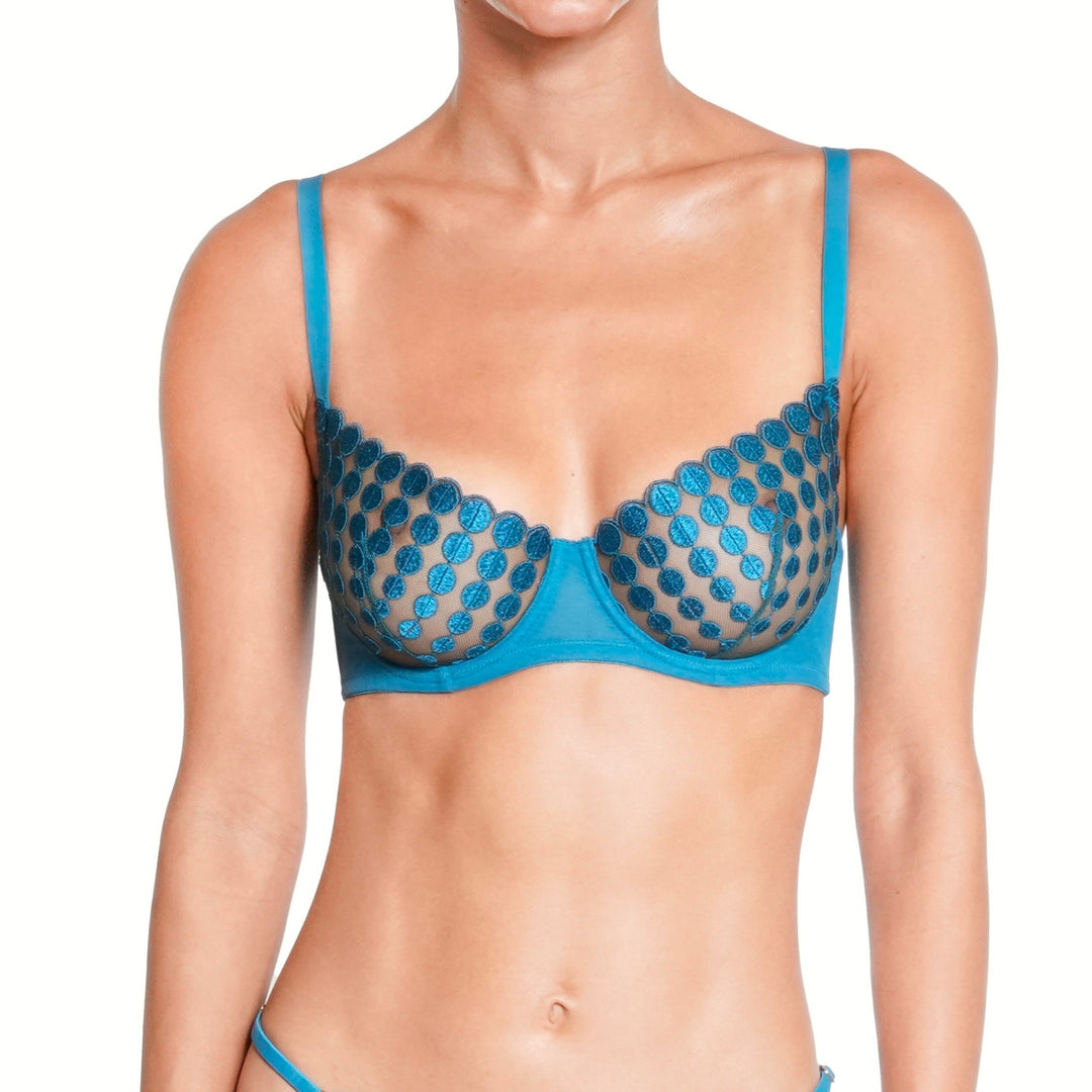 Huit Deco Dots Balconette - Turquoise