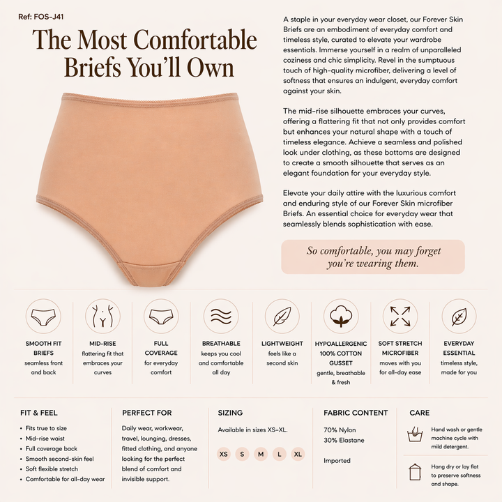 ☁️ Lightweight Microfiber Briefs - Blush