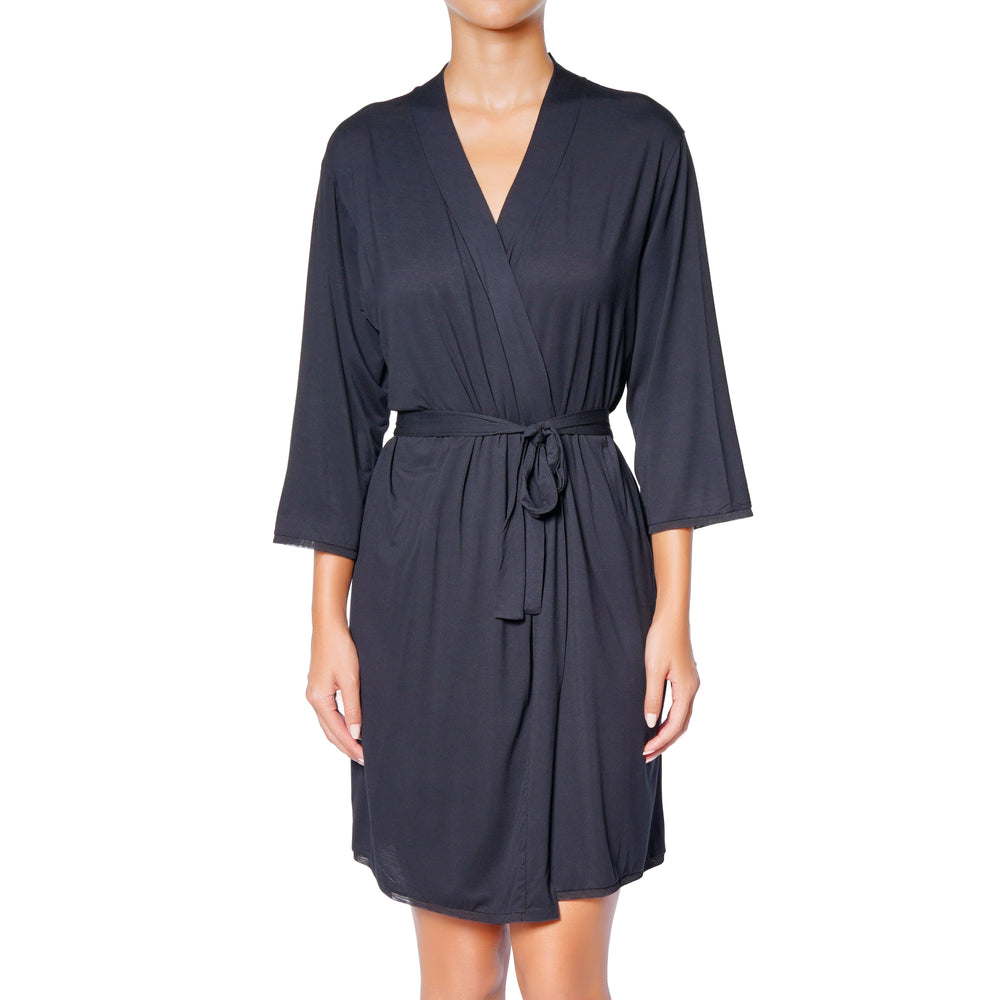 Douceur Soft Black Robe, Addiction Nouvelle Lingerie