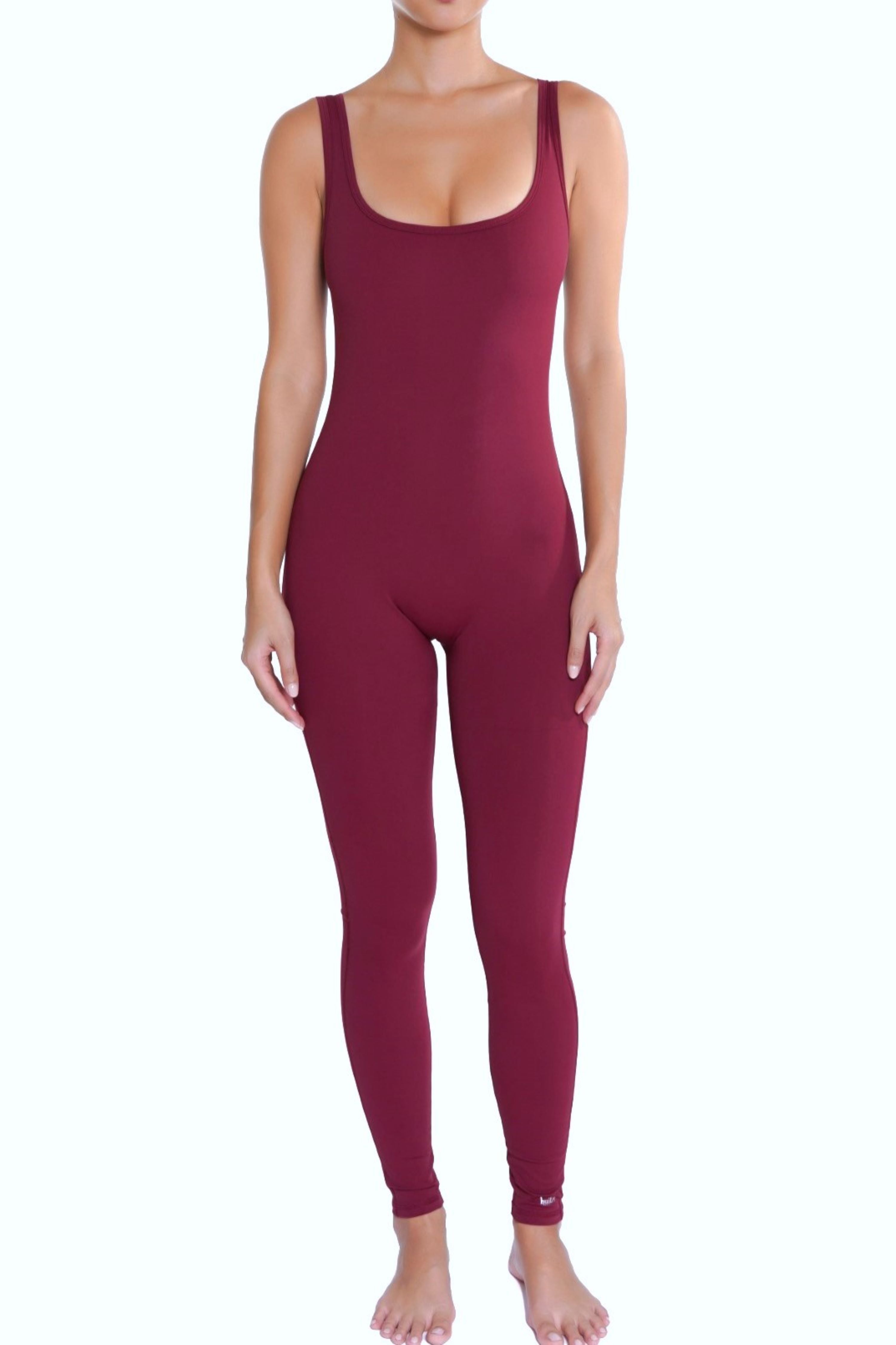 Huit Bien-etre Long Catsuit - Merlot – Addiction Nouvelle Lingerie